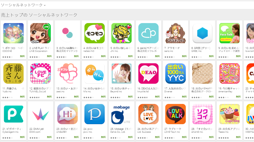 Google Play週次ランキング(12/28)　佐藤さんが大きく上昇